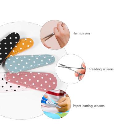 Beavorty 3-Piece Ginkgo Leather Scissor Protector Covers - Polka Dot Safety Sheath for Eyelash Scissors (2.5x6.3cm) - International Shipping Available - Buy Online on GoSupps.com
