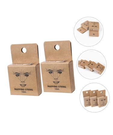 2pcs Ink Pattern Embroidery Thread Ruler Eyebrow Tattoos Tool Makeup Tool Draw a Line Micro Edge 7.5x4.5cm Brown - Buy Online on GoSupps.com
