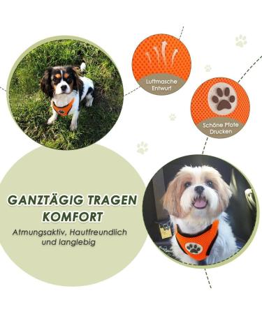 Buy Slowton XS Dog Harness with Seat Belt Breathable & Safe Car Gear for Dogs | 2 Carabiner Hooks | Orange Color - Buy Online on GoSupps.com