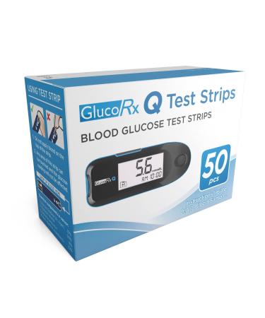 GlucoRx Q Blood Glucose Test Strips 50-Count 50 Count (Pack of 1)