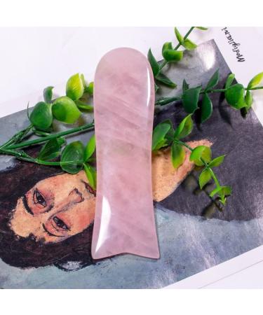 FACSER Natural Crystal Rough Pure Natural Rose Quartz Stone Gua Sha Scraping Board Face Neck Body Massagers Therapeutic and Skin Renewal Tool (Color : J)