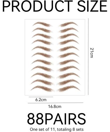  ATBUSS 8 Pcs Artificial Eyebrow Stickers Waterproof Natural Eyebrow Stickers Eyebrow Correction Stickers Suitable for Makeup Party Daily Makeup. - Buy Online on GoSupps.com