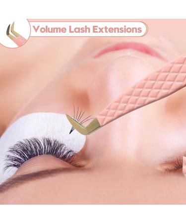 Ms.Queen Fiber Tip Tweezers for Lash Extensions - Diamond Grip 3Pcs Bundle - Buy Online on GoSupps.com
