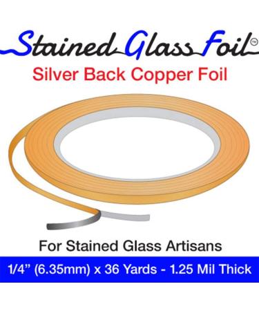 1/4 Copper Foil with Silver Backing - 1.25 Mil Thick Stained Glass - Buy Online on GoSupps.com