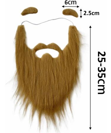 Generic False Beard And Eyebrow Set Costume Fake Mustaches for Carnival Holiday - Buy Online on GoSupps.com
