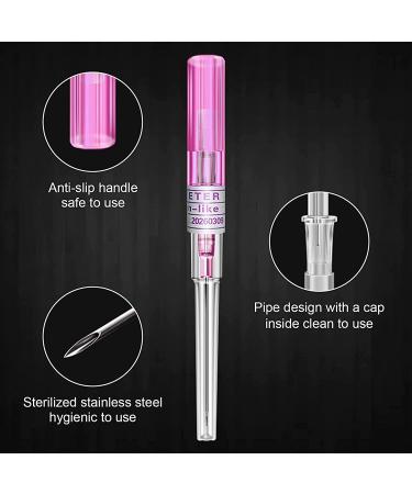 Prgislew 14G Catheter Piercing Needles - 5 Pack, Hollow Needles for Ear, Nose, Lip, Tongue, Belly, Navel, Nipple, and Cartilage Piercings - Buy Online on GoSupps.com