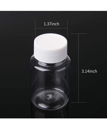 Lamoutor 80ML 18Pcs Clear Pill Bottle Plastic Medicine Reagent Chemical Containers with Caps - Empty for Liquid/Solid/Powder Medicine - Buy Online on GoSupps.com