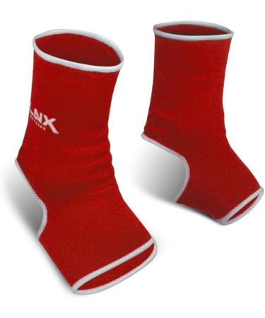 LNX Ankle Bandages Pro Fight - Best Ankle Protection for Muay Thai Kickboxing & MMA (S M L XL) - Red - Buy Online on GoSupps.com