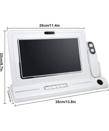 11 Inches Skin Hair Health Analyzer 50X Three Spectra and 200X Magnification Skin Detector Moisture Tester with HD LCD Screen Digital Four-Picture Comparison & 16G Storage for Home Spa Salon Use - Buy Online on GoSupps.com