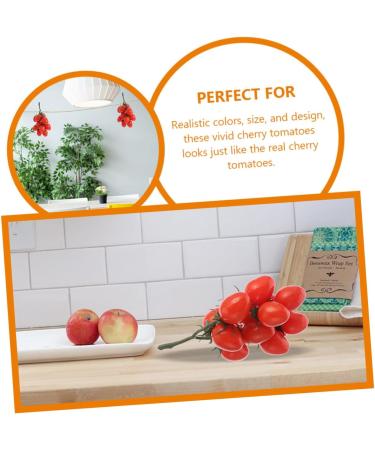 TOPPERFUN 2pcs Simulated Fruit Skewers Foam Fake Fruit Props Ornament Home Decor Models Lychee Fruit Home Supplies Fruit Photography Props Party Decor Tomato Longan Red Plastic - Buy Online on GoSupps.com