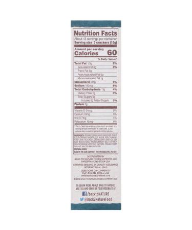 Organic Back to Nature Saltine Crackers - 7oz | Healthy & Natural Snack - Buy Online on GoSupps.com