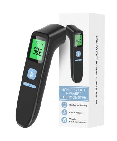 Thermometer for Adults, Digital Infrared Non-Contact Thermometer with Fever Alarm, LCD Screen, Accurate Reading and Memory Function, for Babies Children and Adults