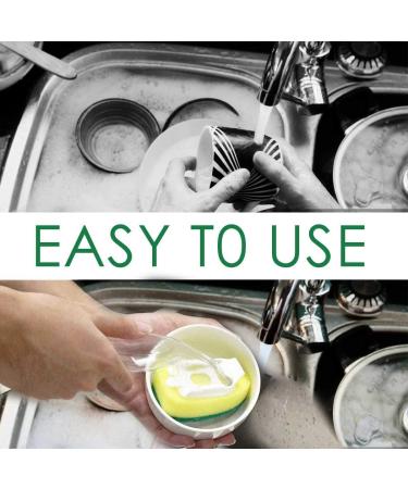 Dish Wand Refills Sponge 1 Dish Wands and 7 Refill Replacement Heads Perfect for Kitchen Dishwashing and Sink Cleaning Non-Scratch and Replaceable (Green) - Buy Online on GoSupps.com