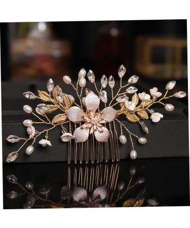 Healeved Pearl Hair Comb Wedding Bridal Hair Comb Hair Accessories for Bride Rattan Circle Mirror Rhinestone Hair Accessories Bridal Headpiece Bride Tiara Bride Wedding Styling Hair Metal - Buy Online on GoSupps.com