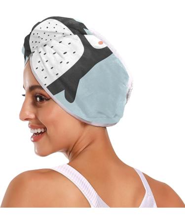 Clever Penguins Hair Towel 2 Pack - Super Absorbent Quick Dry Hair Turbans for Women & Girls - Buy Online on GoSupps.com