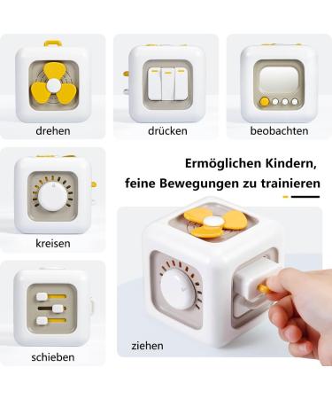 Shop KMMIFF Montessori Toy for 1 Year+ | Switch Fan Mirror Buttons & Fidget Motor Cube for Learning - Buy Online on GoSupps.com