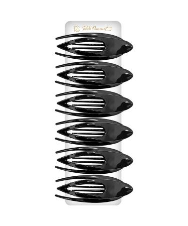 RC Roche 6-Pack French Curved Hair Clips - High-Quality Solid Hold for Women & Girls - Large Black Hair Clamps - Buy Online on GoSupps.com