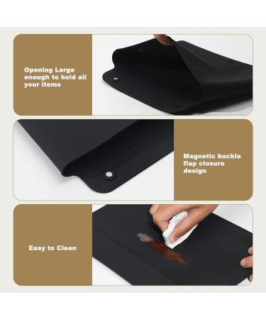 FERYES Silicone Makeup Bag - Premium Travel Toiletry Bag for Women - Easy Carry Cosmetic Bag for Beauty Tools and Brushes (Black) - Buy Online on GoSupps.com