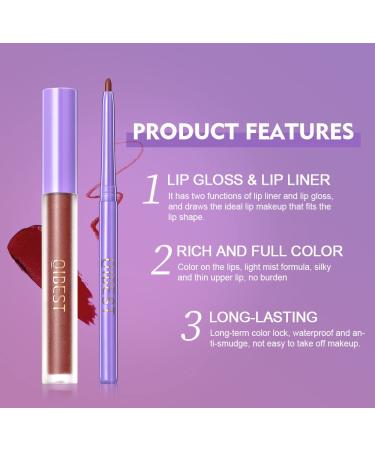 GL-Turelifes 2Pcs Matte Lip Liner & Lip Gloss Kit for Halloween Cosplay - Long-Lasting Vampire Lipstick Set in White, Green, Black & Purple (3 Blue) - Buy Online on GoSupps.com