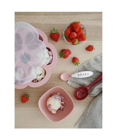Beaba Ergonomic First Bestlay Set - 6 Spoons & 4 Forks for Babies | Short Rounded Handles | Left & Right-Hand Friendly | Available in Gray Blue Pink - Buy Online on GoSupps.com