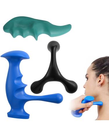 Toatelu 3 pieces of tool massage: acupressure bilateral depth of the Massage device thumb saver massager trigger point massage for stress handicraft relief neck arms and legs