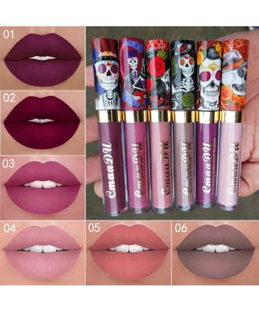 Shop Skull Style Matte Lipstick - Waterproof Long Lasting Pigmented Lip Gloss for Halloween & Daily Makeup - Buy Online on GoSupps.com