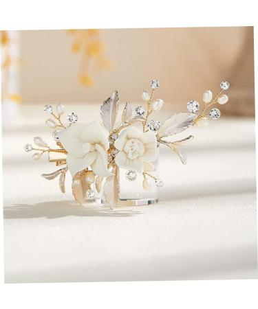 Bride Flower Hair Clips Wedding Hair Accessories for Women Flower Wedding Hair Piece Flower Hair Clip Wedding Hair Clip Flower Clips for Bride Hair Comb Barrette Bridal Hair Accessories Gold - Buy Online on GoSupps.com