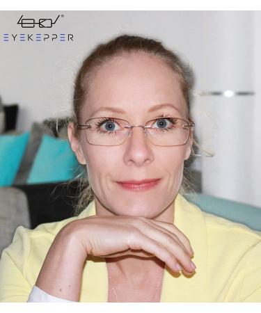 Eyekepper Frameless Reading Glasses +1.75 Silver | Lightweight Rimless Readers for Women - Buy Online on GoSupps.com