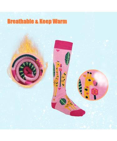 Buy 7-Mi Children's Ski Socks - Unisex Thermo Winter Socks Warm & Breathable Quick-Drying 2 Pairs for Ages 5-10 - Perfect for Snowboarding & Skiing - Buy Online on GoSupps.com