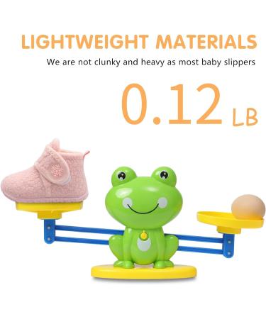 JIASUQI Baby Winter Booties | Infant Soft House Slippers | Anti-Skid Crib Shoes 6-12 Months - Lpink - Buy Online on GoSupps.com