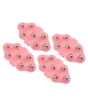 4 pieces -shaped massage shoe rolling ball hand massager manual glove massager with 7 magnetic roller balls for the body massage