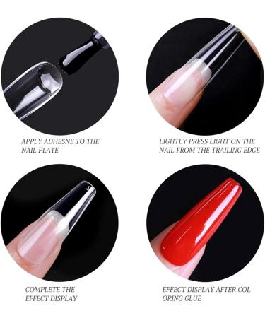 Nail Tips False Nails Tips Art Press on Nails Soft Gel Tips False Nails Long Coffin French Stiletto Half Matte Fake Nail Full Almond For Manicure Art(GJ-BHJP-08CHX) - Buy Online on GoSupps.com