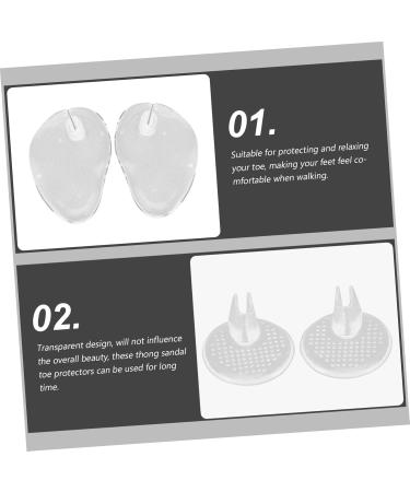 FRCOLOR Clear Sandals - 4 Pairs Clip Toe Pad & Silicone Forefoot Cushions - Ultimate Comfort for Thong Slippers - Toe Protector & Grip Pad - Buy Online on GoSupps.com