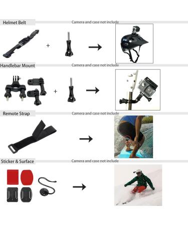 BMUUPY GoPro Hero 8 Black Accessories Kit - Waterproof Housing Case, Filter, Lens Screen, Chest Strap, Bike & Car Mount Set - Buy Online on GoSupps.com