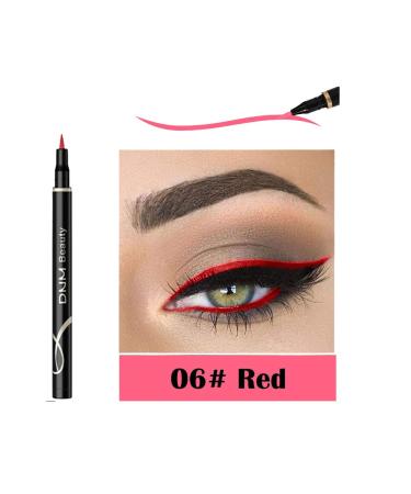 Waterproof Neon Cat Eye Liquid Eyeliner in Red - Long-lasting Makeup Tool for Colorful and Defined Eyes - Buy Online on GoSupps.com