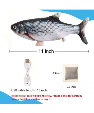 Floppy Fish Cat Toy - Interactive Catnip Toy for Indoor Cats | Realistic Plush Simulation, Washable, Perfect for Biting and Kicking | Grass Carp Design - Buy Online on GoSupps.com