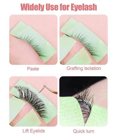 Lorvain Eyelash Tape Green Pink - 6 Rolls Micropore Fabric Adhesive for Eyelash Extensions, 1/2'' x 10 Yards, Breathable - Pack of 1 - Buy Online on GoSupps.com