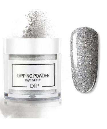 Lichengtai nail dipping powder set high-reflecting nail diving powder professional dipping powder nails glitter powder set fine glitter powder for nail art make-up tinker silver