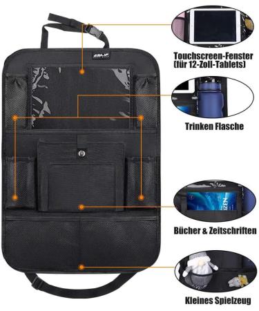 Ezilif Backrest Protection for Car - Waterproof 600D Oxford Seat Organizer for Kids with iPad Holder & Kick-Mat - Best Car Seat Protection - Buy Online on GoSupps.com