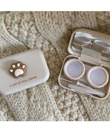 Zorza Cute Contact Lens Container Set - Portable Travel Case with Mirror Tweezers & Tool Stick - Perfect for Daily Use & Outdoor Adventures (Bear Paw Design) - Buy Online on GoSupps.com