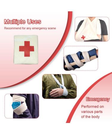 12 PCS Emergency Triangular Bandages for First Aid Fracture Splint Sling - 38 x 38 x 54 - Buy Online on GoSupps.com