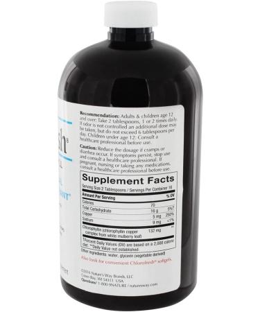 Natures Way Chlorofresh Liquid Natural Flavor - 16 oz | Natural Detox & Breath Freshener - Buy Online on GoSupps.com