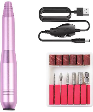 Portable Electric Nail Drill with 6Pcs Nail Drill Bits and 6 Sanding Bands Professional for Acrylic Gel Manicure Professional Nail Salon Supplies Manicure - Buy Online on GoSupps.com