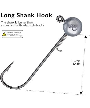 THKFISH Ball Jig Heads 1/2oz 3/8oz 1/4oz 1/6oz - 10pcs - Lead Head Fishing Jigs for Crappie, Walleye, Bass, Trout - Saltwater Freshwater Swimbait Jig Heads - Buy Online on GoSupps.com