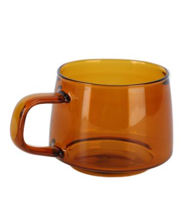 Tasse Caf Transparente Tasses Caf en Verre Transparent de 250 ML Tasse Th et Lait avec Poign e Verres Boire en Borosilicate pour Caf la Maison(Ambre)