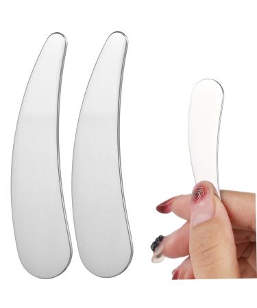 Beavorty 2pcs Cosmetic Spatula Face Cream Spatula Foundation Spatula Eye Cream Spatula Mini Spatula for Cosmetics Esthetician Supplies Cosmetics Spatula Beauty Scoop Lotion Spatula 1 g (Pack of 1) As Shown