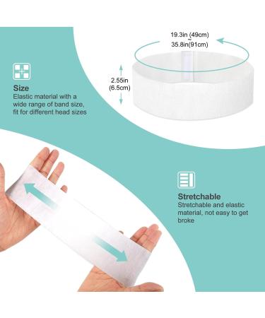 PENCLE Disposable Spa Facial Headbands - 102 PCS White Stretch Hair Bands for Women Girls Skin Care Makeup - Adjustable Elastic Non-Woven Soft Fabric - Individual Package - Ideal for Salon Use - Buy Online on GoSupps.com