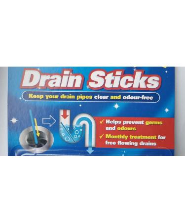 12 Drain Cleaner Sticks Easy Flow DrainSticks Unblocker Sink Deodorizer Sticks Keeps Drains Pipes Clear for Bathroom Kitchen (3) - Buy Online on GoSupps.com