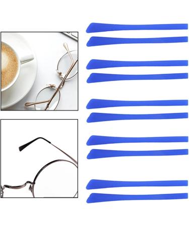 Milageto 10PC Silicone Iron End Earplugs - Non-Slip Soft Covers for Thin Metal Glasses - Cozy Tips for Reading Glasses - Blue - Buy Online on GoSupps.com