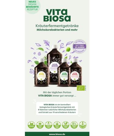 Vita Biosa Rosehip 3L Bio Herbal Ferment Drink - Milk Acid Bacteria + Free Crystal Salt Sun Crystals 1.090g | International Shipping - Buy Online on GoSupps.com
